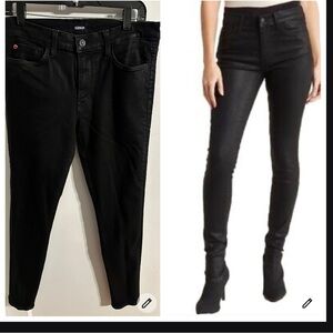 12 31 EUC Hudson Natalie Mid Rise coated black jeans Pandora